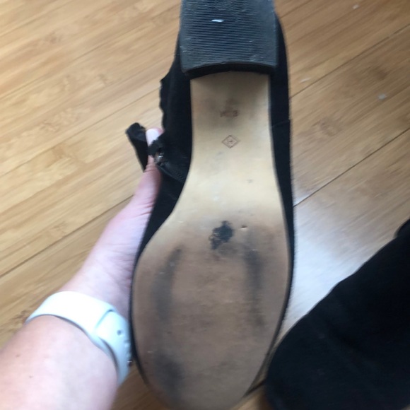 Halogen black suede block heel black booties - Picture 3 of 4